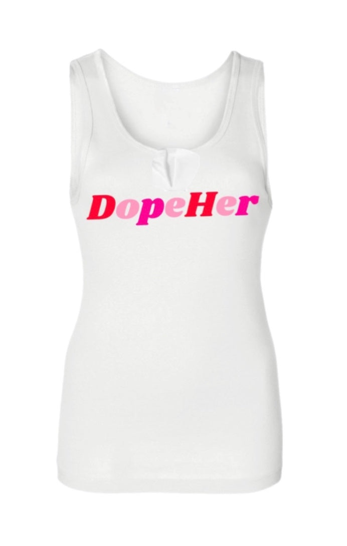 DopeHer Low Cut Tank